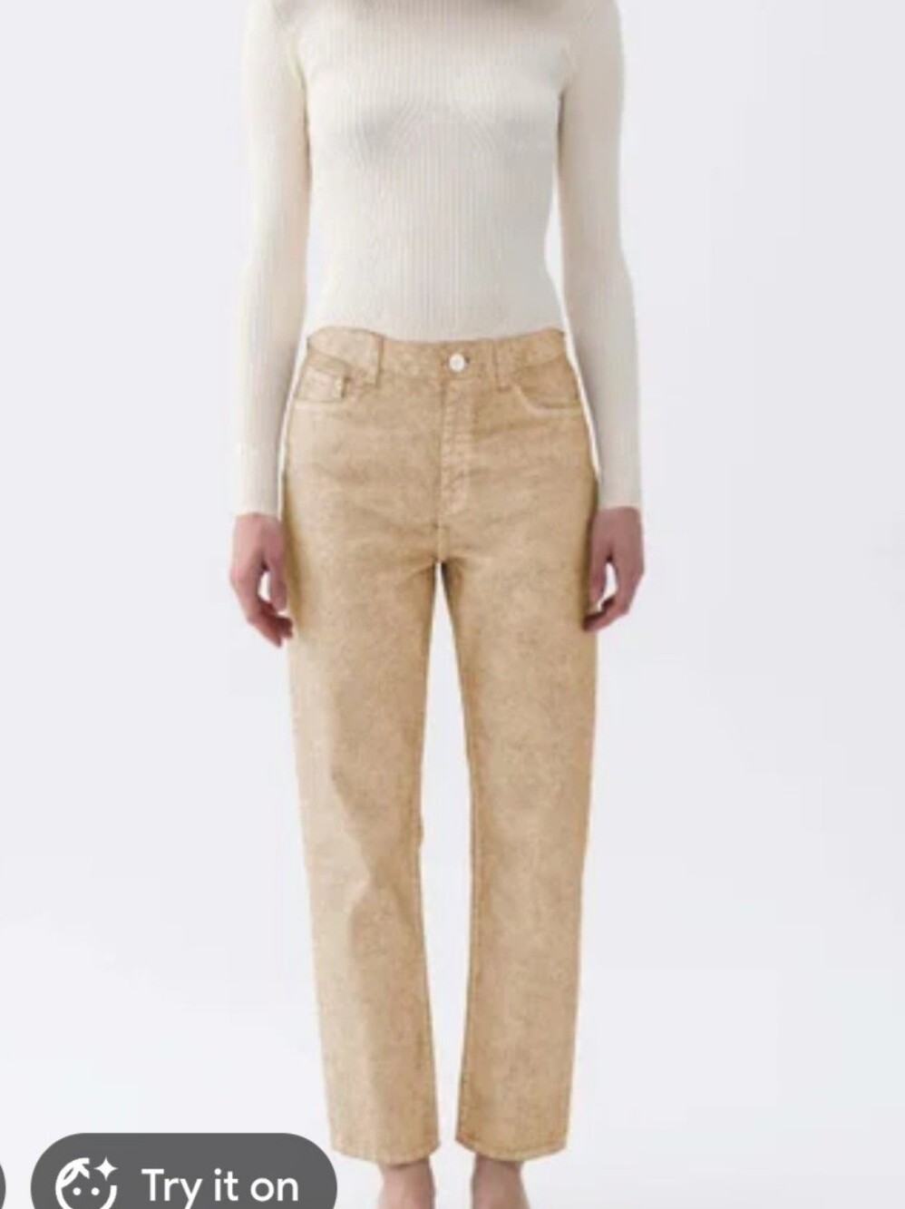Nocturne Tan Dyed Mom Jeans Sz M EU 38